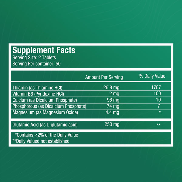 Panel Supplement Facts de FITINA de 100 tabletas