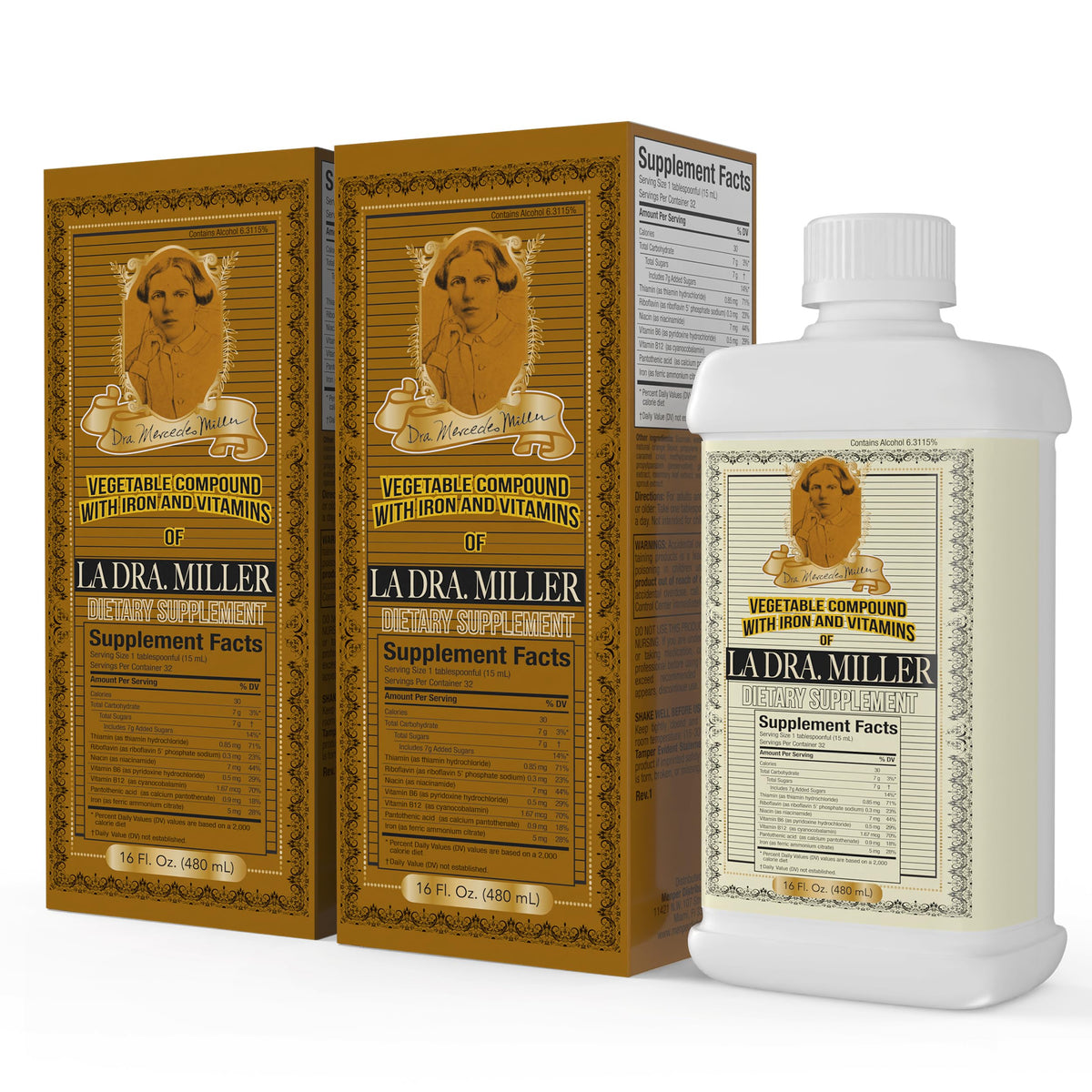 LA DRA. MILLER: envase de 16 fl oz