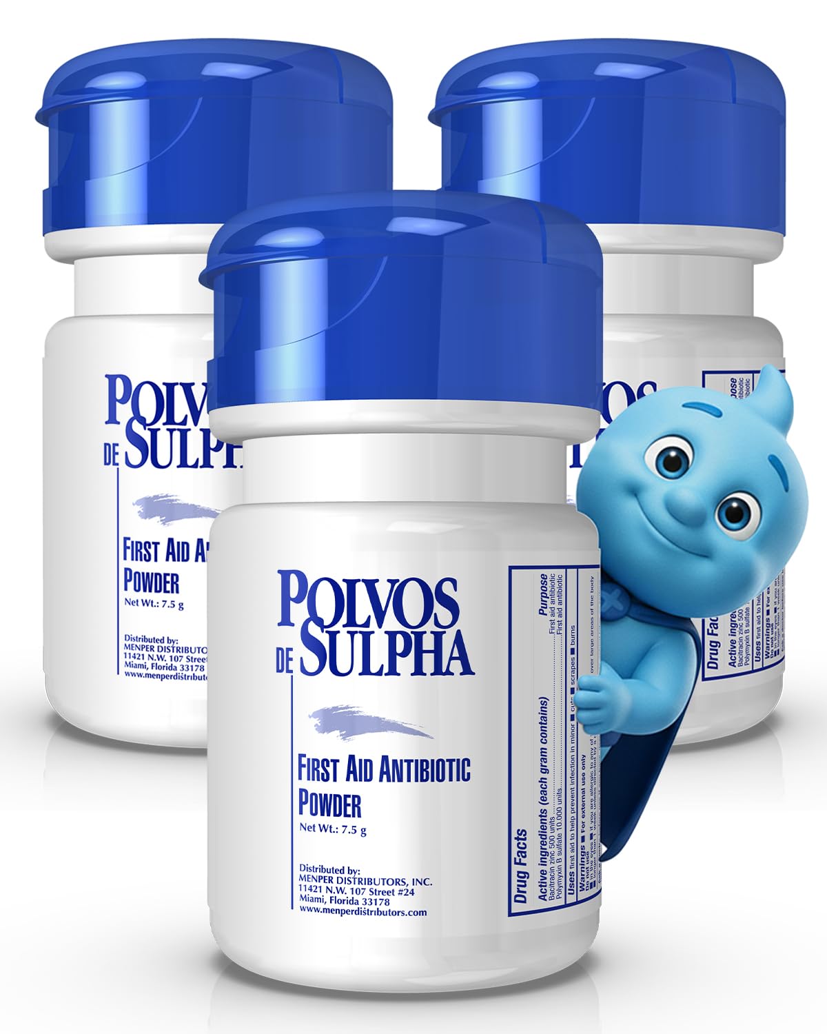 POLVOS DE SULPHA - Antibiotic Powder |  7.5 Gr | 1-Pack