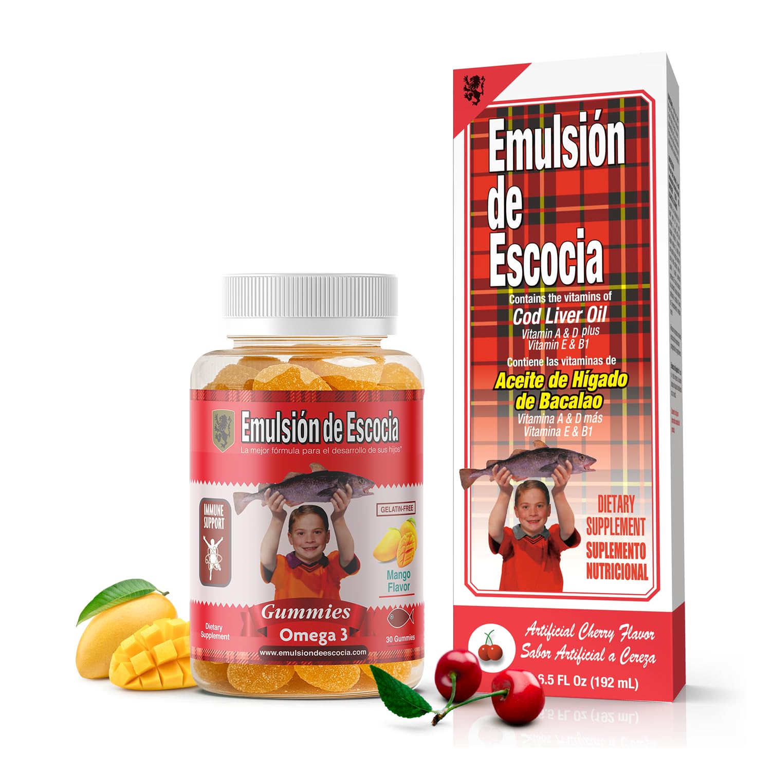 EMULSION DE ESCOCIA - Kids Immune Bundle | 6.5 Fl Oz + 30 Gummies