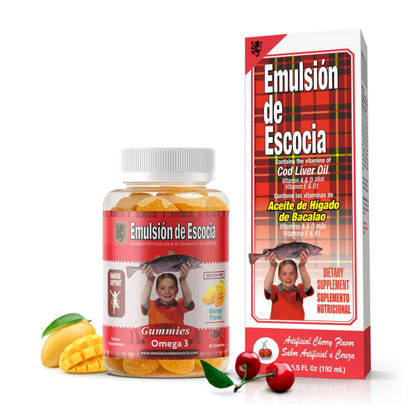 EMULSION DE ESCOCIA - 6.5 Fl Oz Liquid + 30 Gummies Kit