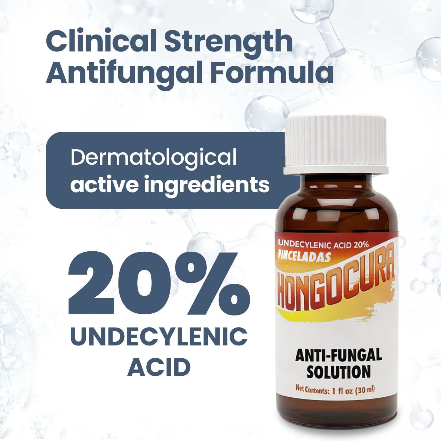 HONGOCURA - Nail Brush for Athlete's Foot | 30ml | 2-Pack