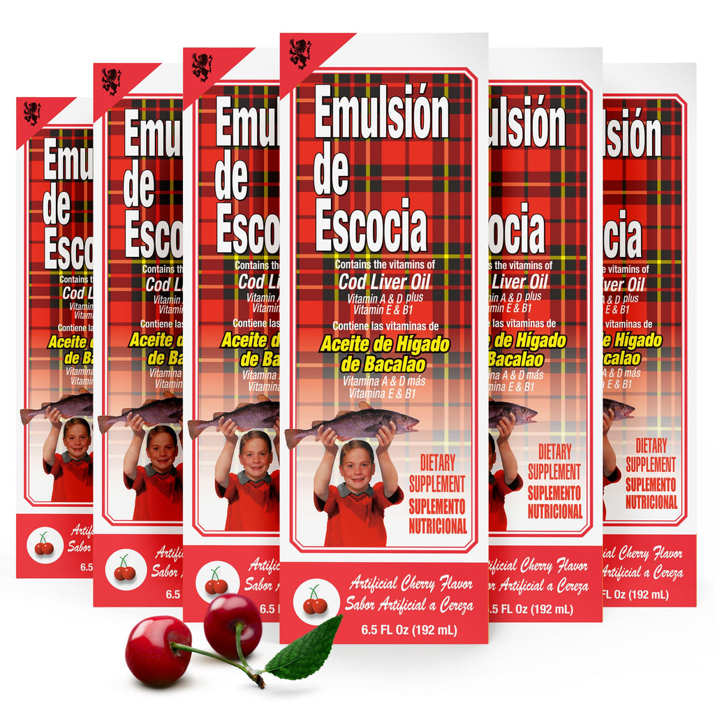 SCOTCH EMULSION - Cherry Flavor | 6.5 Fl Oz | 6-Pack