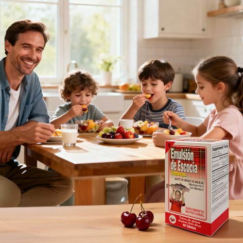 SCOTT'S EMULSION - Cherry Flavor | 60 Tablets | 1-Pack