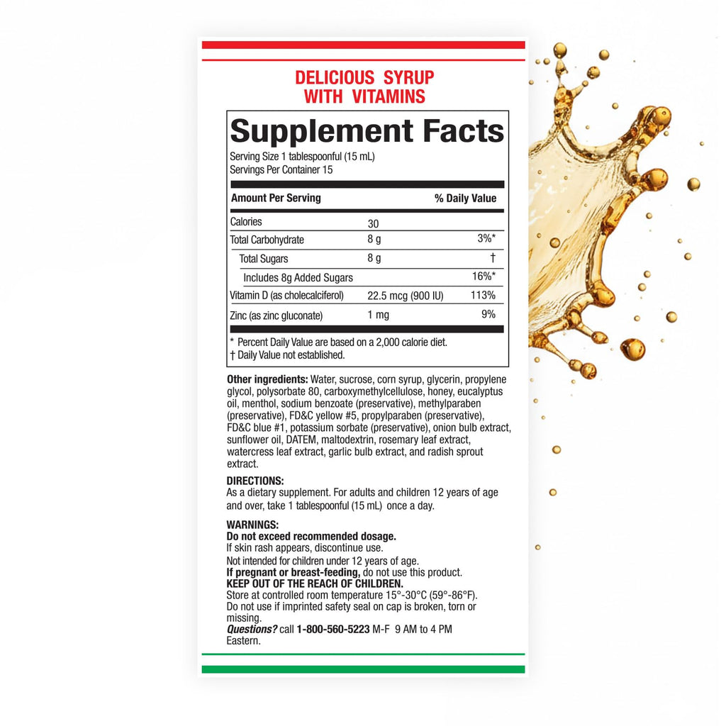 WATERCRESS AND ONION SYRUP - Immune Support Syrup | 8 Fl Oz | 1-Pack