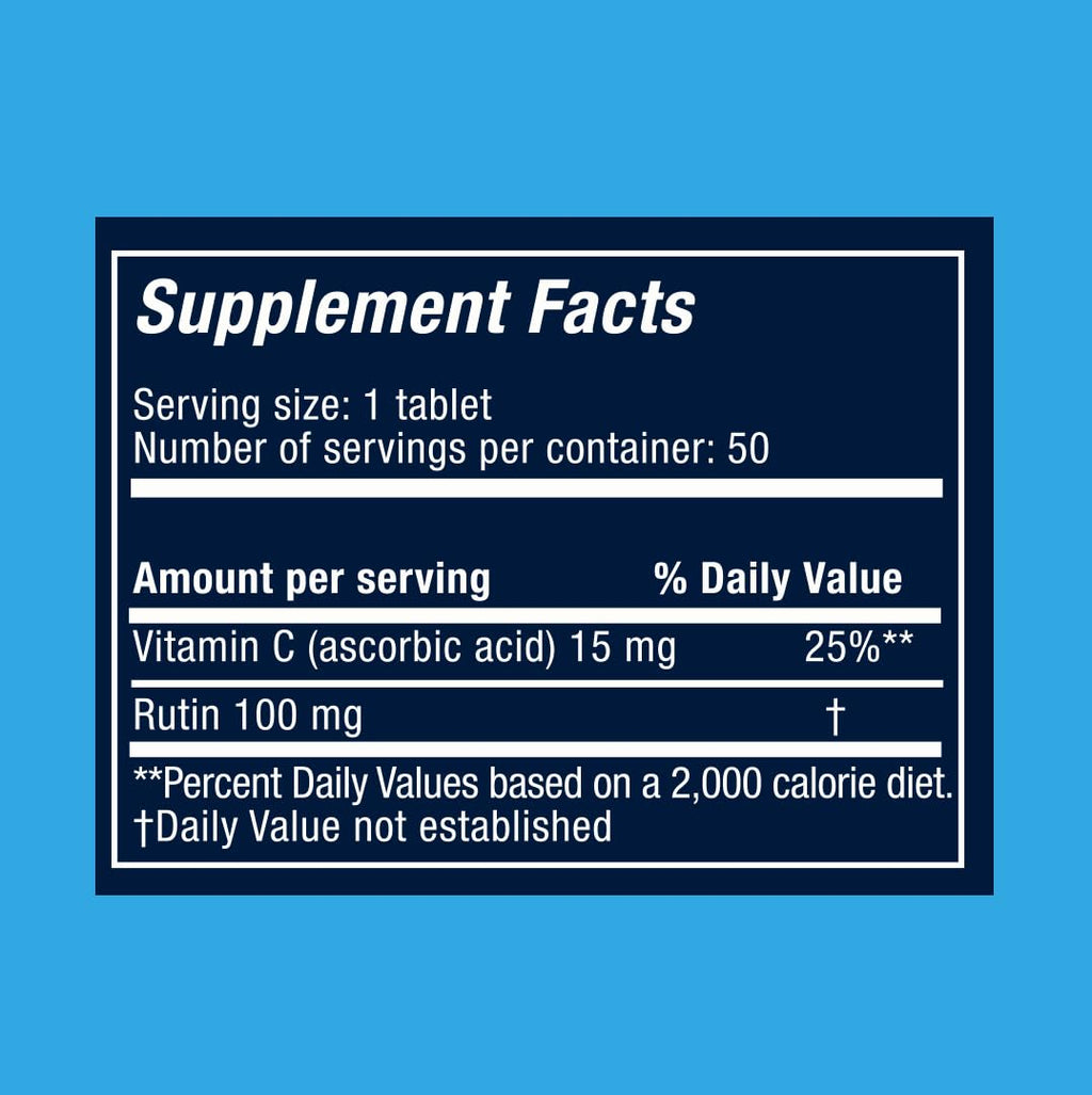 RUTASCORBIN - Rutin and Vitamin C Tablets | 50 Ct | 2-Pack