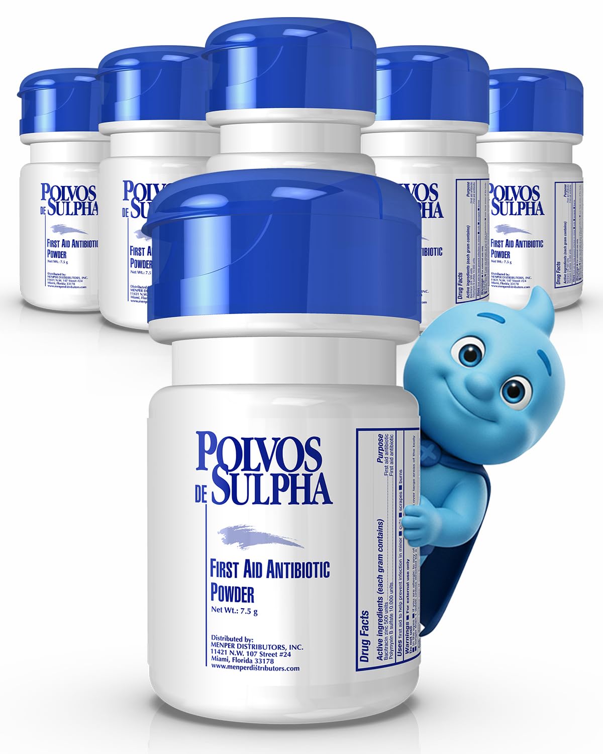 POLVOS DE SULPHA - Antibiotic Powder |  7.5 Gr | 1-Pack