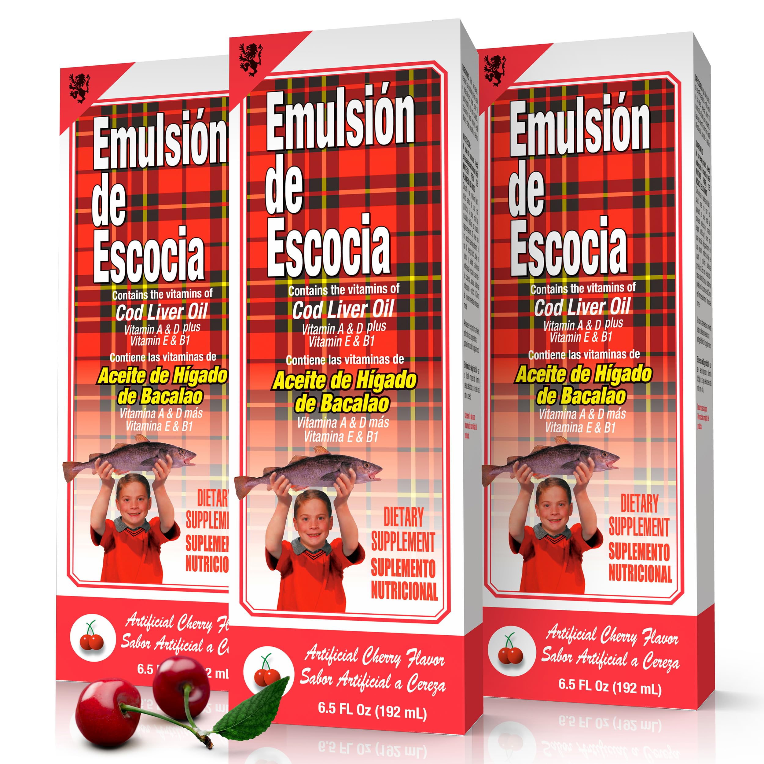 SCOTT'S EMULSION - Cherry Flavor | 6.5 Fl Oz | 3-Pack