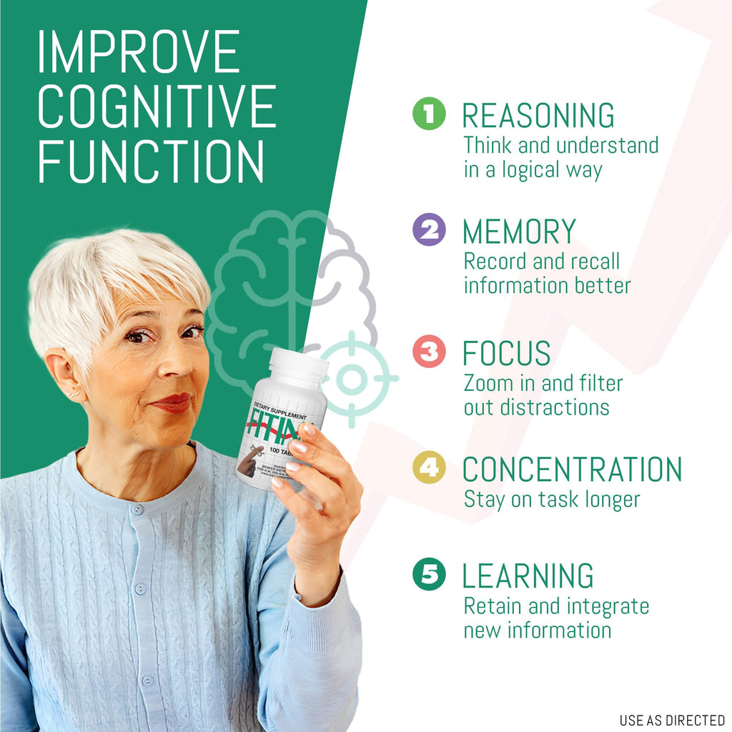 FITINA - Brain Supplement for Memory and Focus with Vitamin B6 & Thiamine