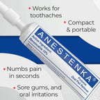 ANESTENKA - Solución para el alivio del dolor de muelas con benzocaína | 0,07 fl oz
