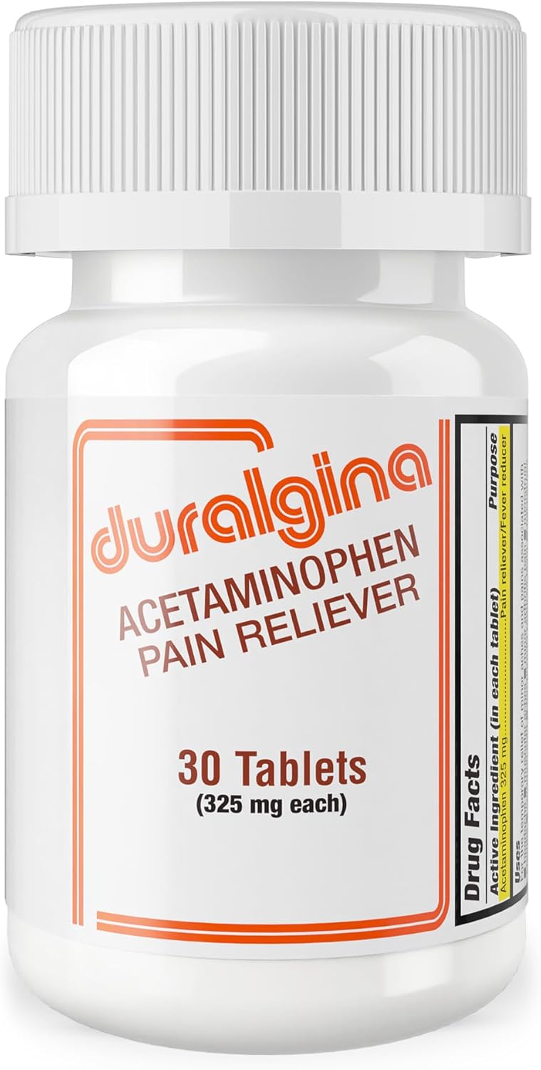 DURALGINA Acetaminophen Tablets | 30 Count | 1-Pack