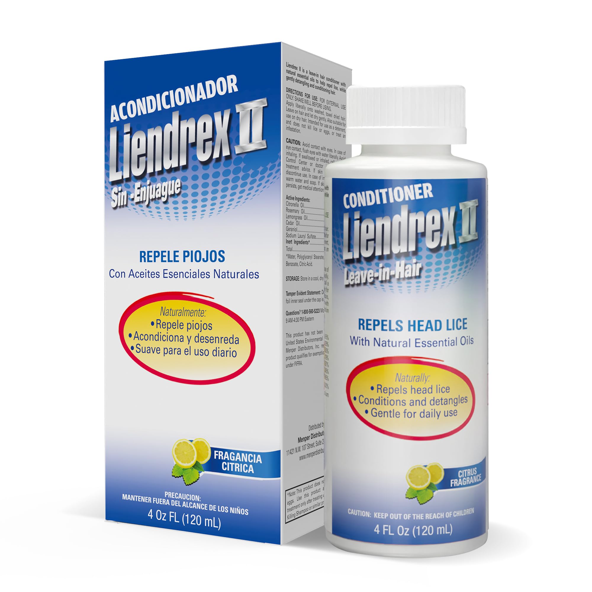 LIENDREX II - Leave-in Conditioner Lice Treatment | 4 Fl Oz | 1-Pack