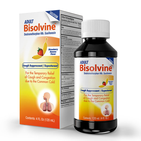 BISOLVINE Adult - Dextromethorphan & Guaifenesin Syrup | 4 Fl Oz
