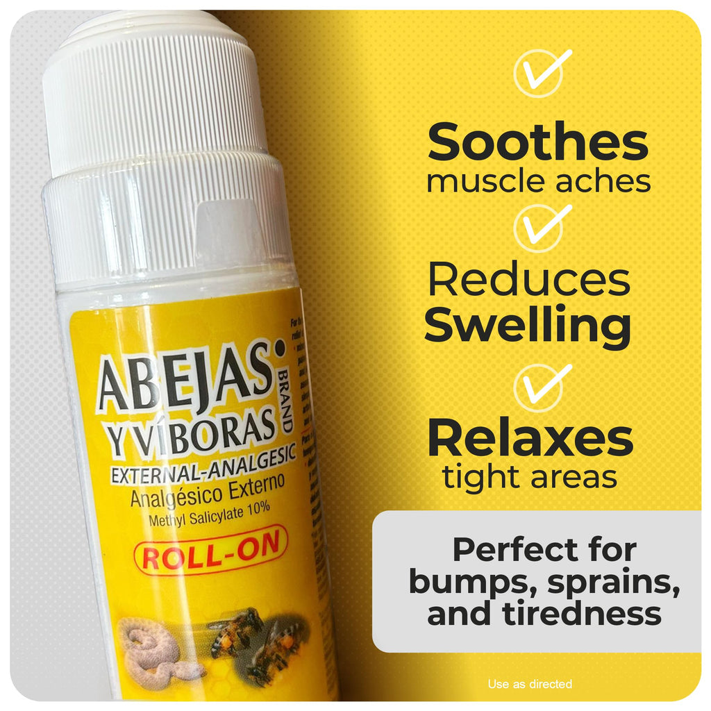 BEES & SNAKES - Roll On Pain Relief | 3 Fl Oz | 2-Pack