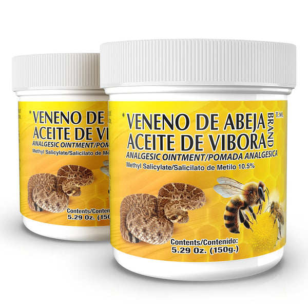 VENENO DE ABEJA ACEITE DE VIBORA - Analgesic Ointment | 5.29 Oz | 2-Pack