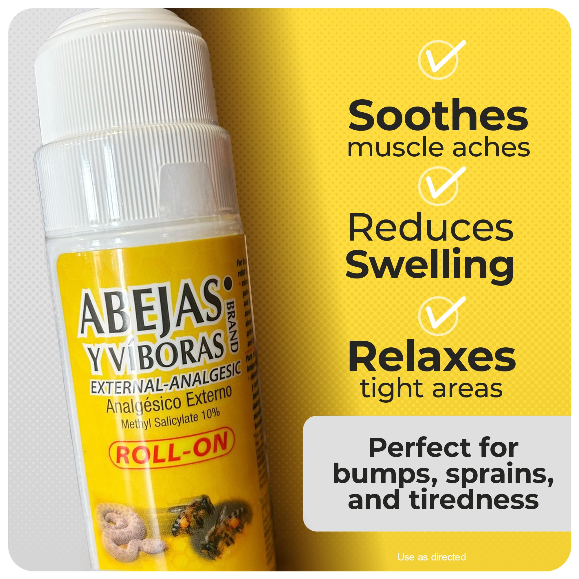 BEES AND VIPERS - Roll On Pain Relief | 3 Fl Oz | 1-Pack