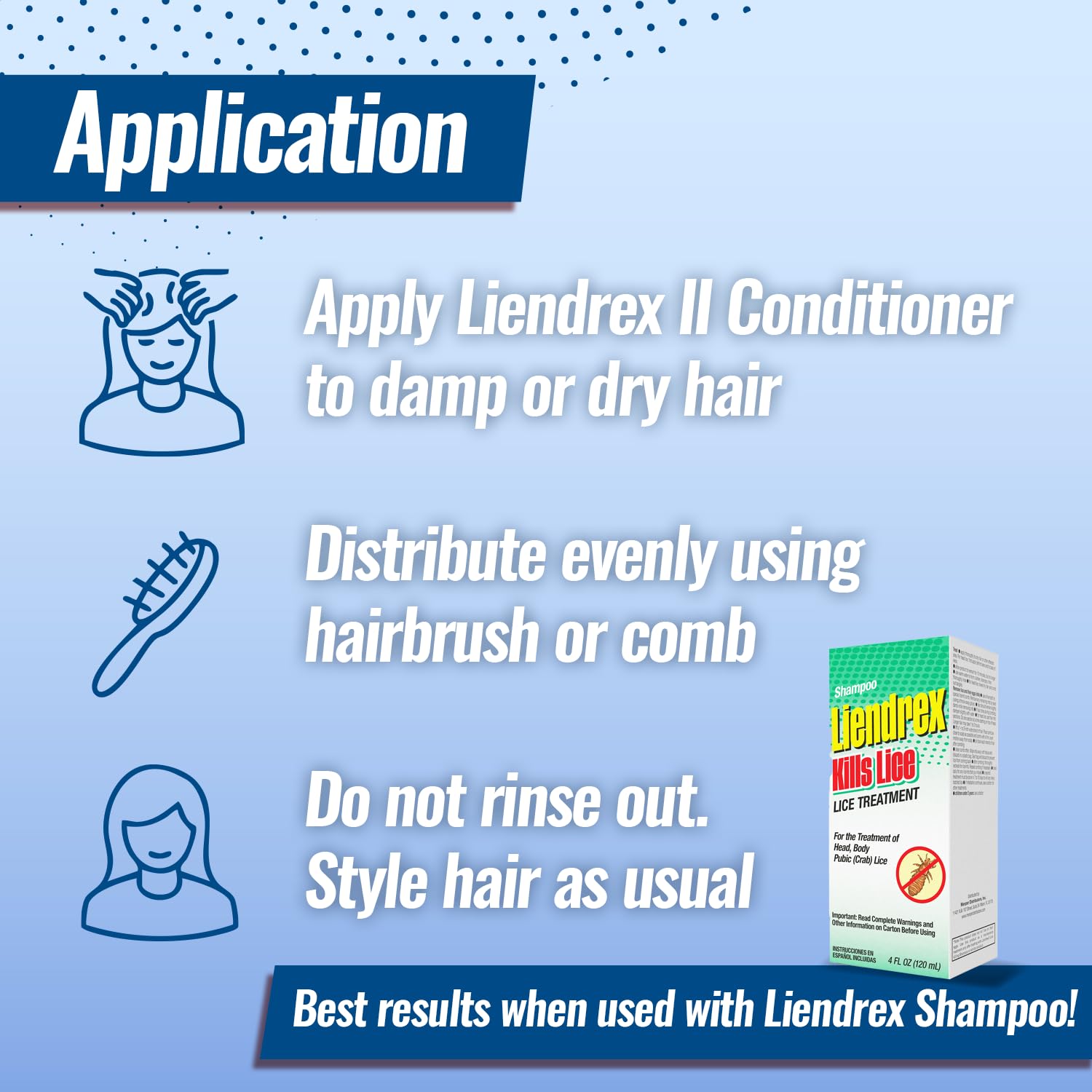 LIENDREX II - Leave-in Conditioner Lice Treatment | 4 Fl Oz | 1-Pack