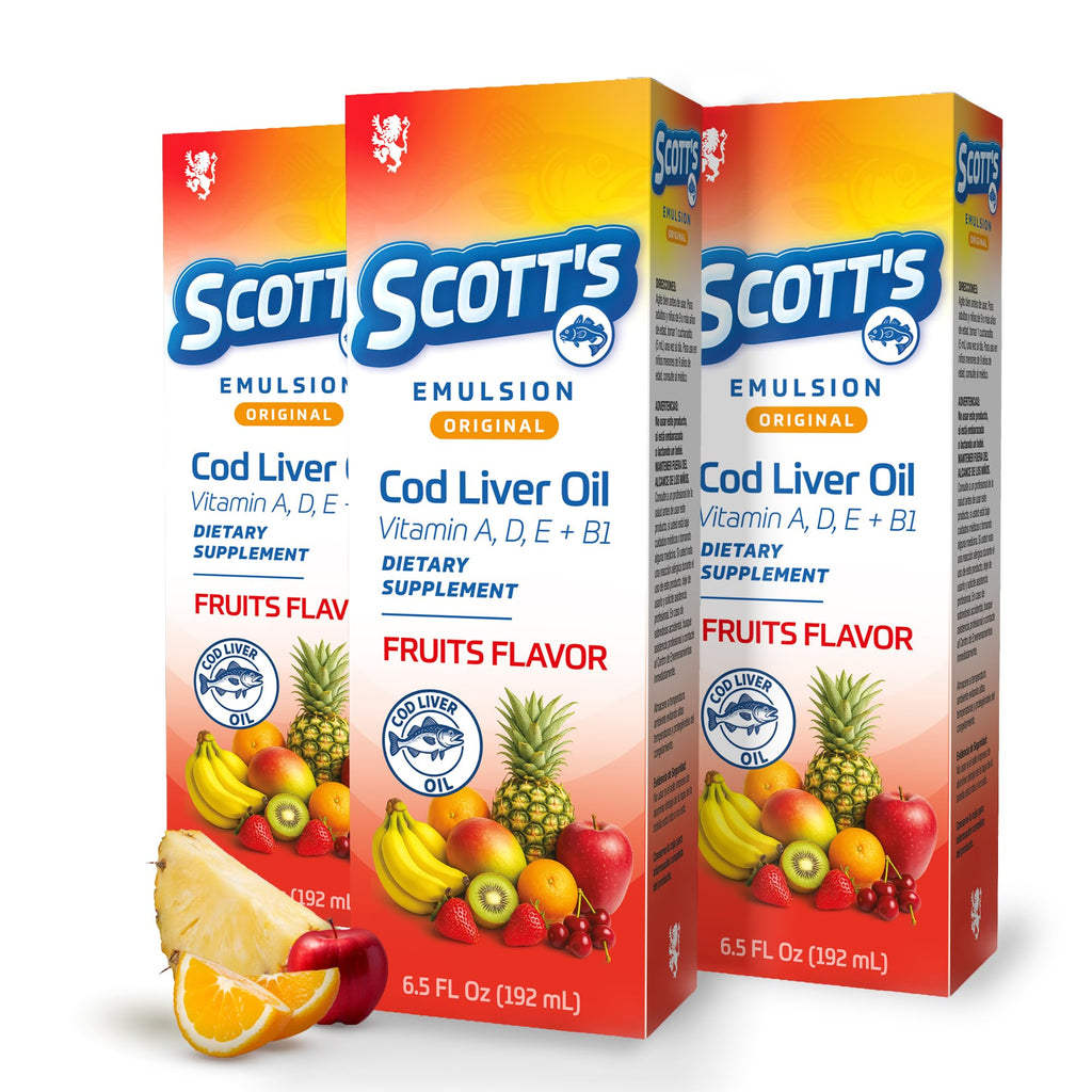 SCOTT'S EMULSION - Fruits Flavor | 6.5 Fl Oz | 3-Pack