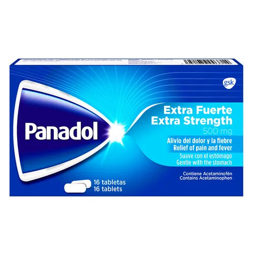 PANADOL EXTRAFUERTE AZUL, SOBRE DE 2 TABLETAS