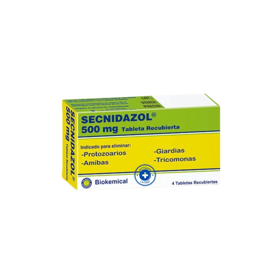 SECNIDAZOL 500MG CAJA DE 4 TABLETAS