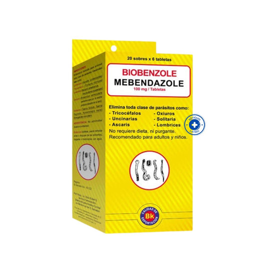 MEBENDAZOLE, SOBRE DE 6 PASTILLAS