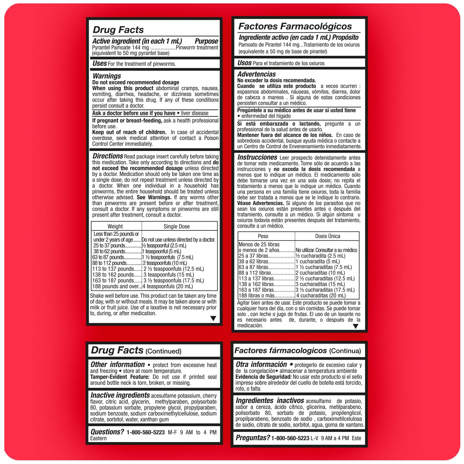 PARASITOL - Pinworm Medicine & Dewormer | 1 Fl Oz | 6-Pack