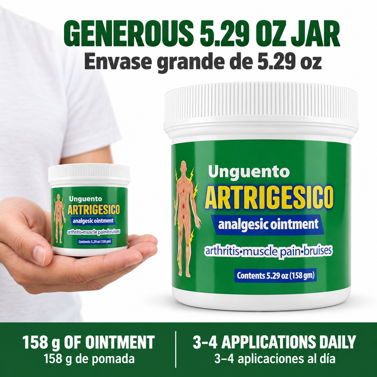 ARTRIGESICO: presentación del envase de 5.29 oz.