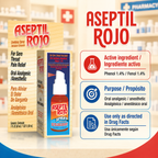 Ingrediente activo y propósito de Aseptil Rojo