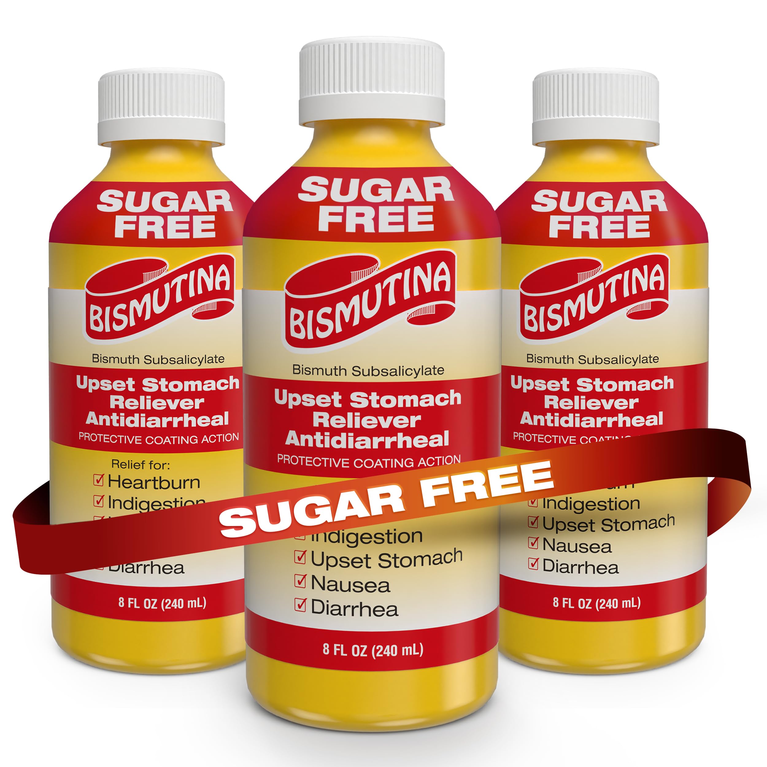 BISMUTINA Bismuth Subsalicylate Liquid,Sugar-Free Over-The-Counter Stomach Medicine for Fast Relief of Nausea
