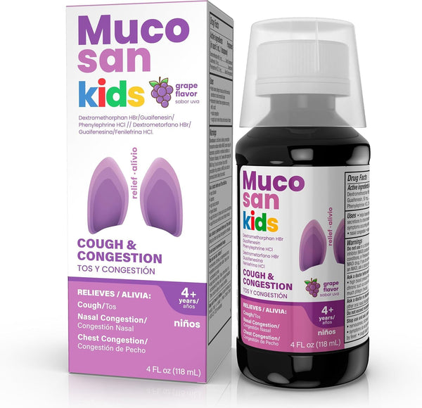 MUCOSAN - Children's Grape Cough Medicine | 4 Fl Oz | 1-Pack