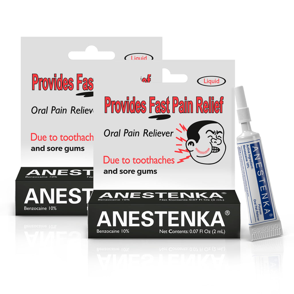 ANESTENKA - Tooth Pain Relief Solution with Benzocaine | 0.07 Fl Oz