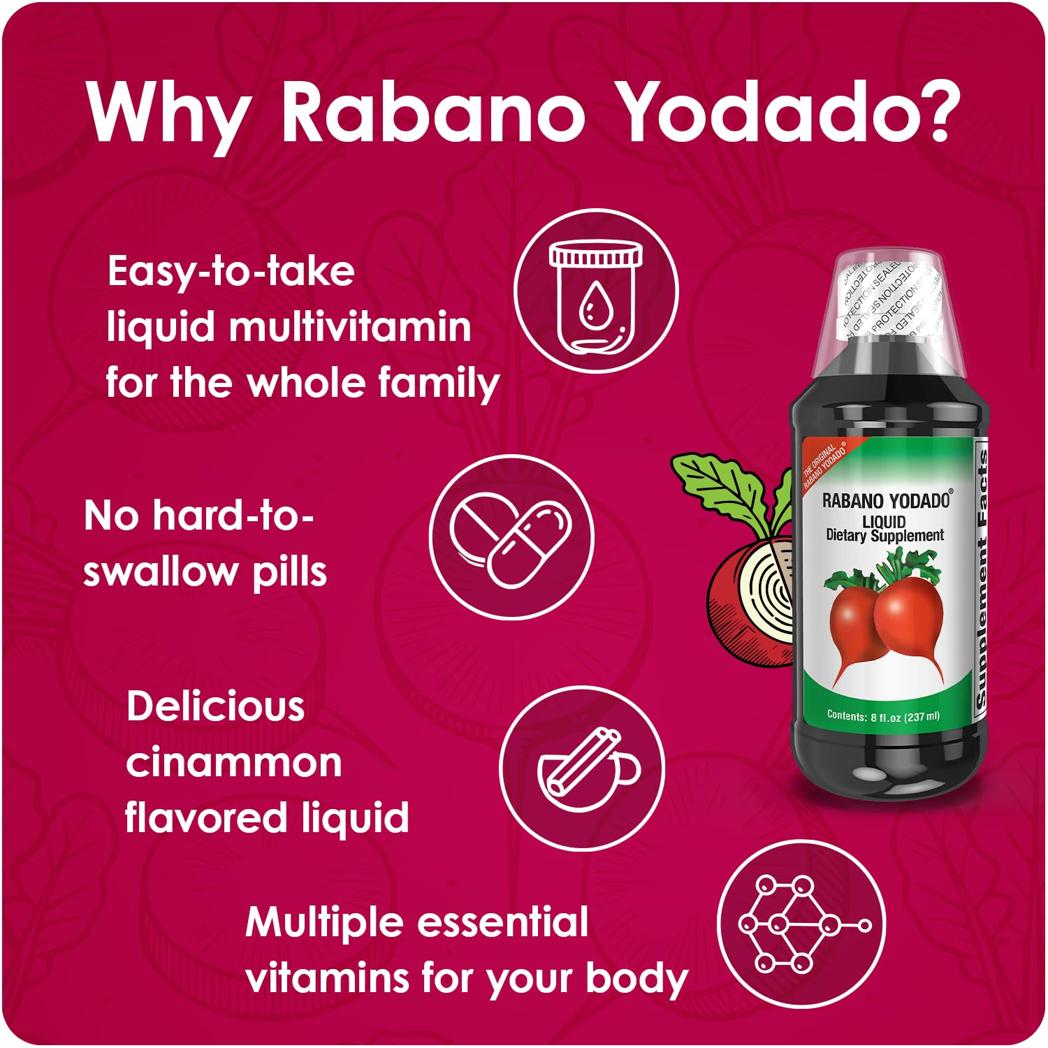 IONIZED RADISH - Ionized Radish Dietary Liquid Supplement | 8 Fl Oz