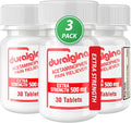 DURALGINA Extra Strength acetaminofén 500 mg, paquete de 3 frascos de 30 tabletas