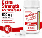 DURALGINA Extra Strength 500 mg per tablet, pain reliever and fever reducer