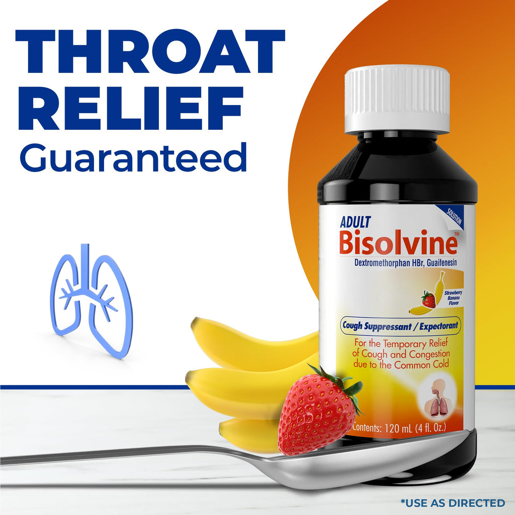 BISOLVINE - Cough & Cold for Adults 4 Fl Oz (1 Pack)