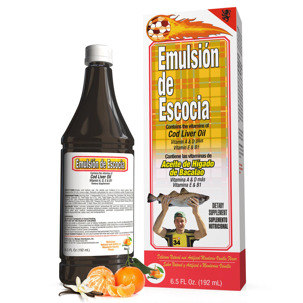 EMULSION DE ESCOCIA - Mandarin-Vanilla Flavor | 6.5 Fl Oz | 1-Pack