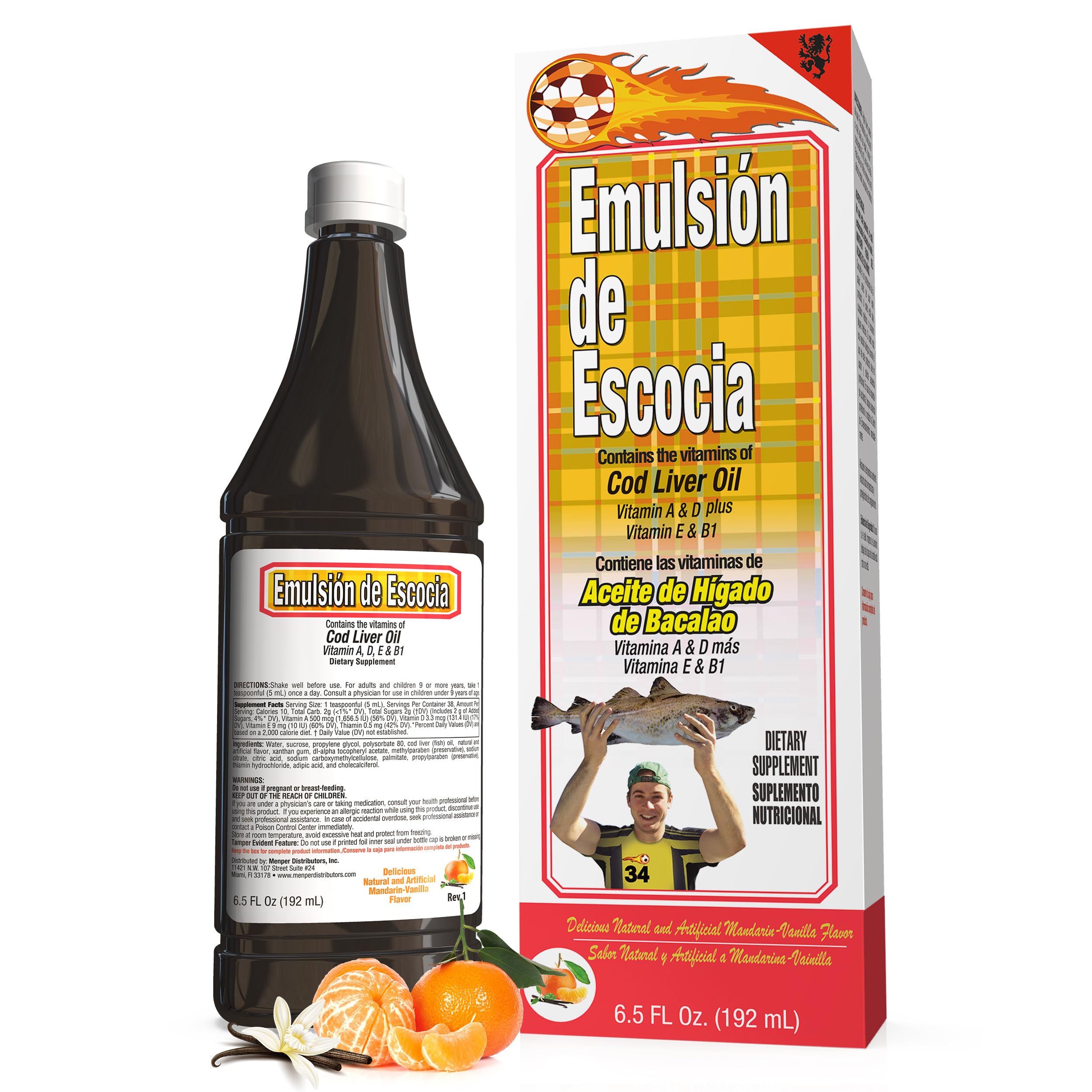 SCOTT'S EMULSION - Mandarin-Vanilla Flavor | 6.5 Fl Oz | 1-Pack