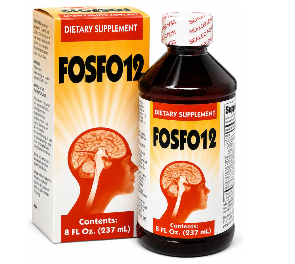 FOSFO12 1 Pack: frasco de 8 fl oz (237 mL) y caja