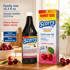 Scott's Emulsion sabor cereza tamaño familiar 15.3 fl oz