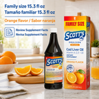 Scott's Emulsion sabor naranja tamaño familiar 15.3 fl oz