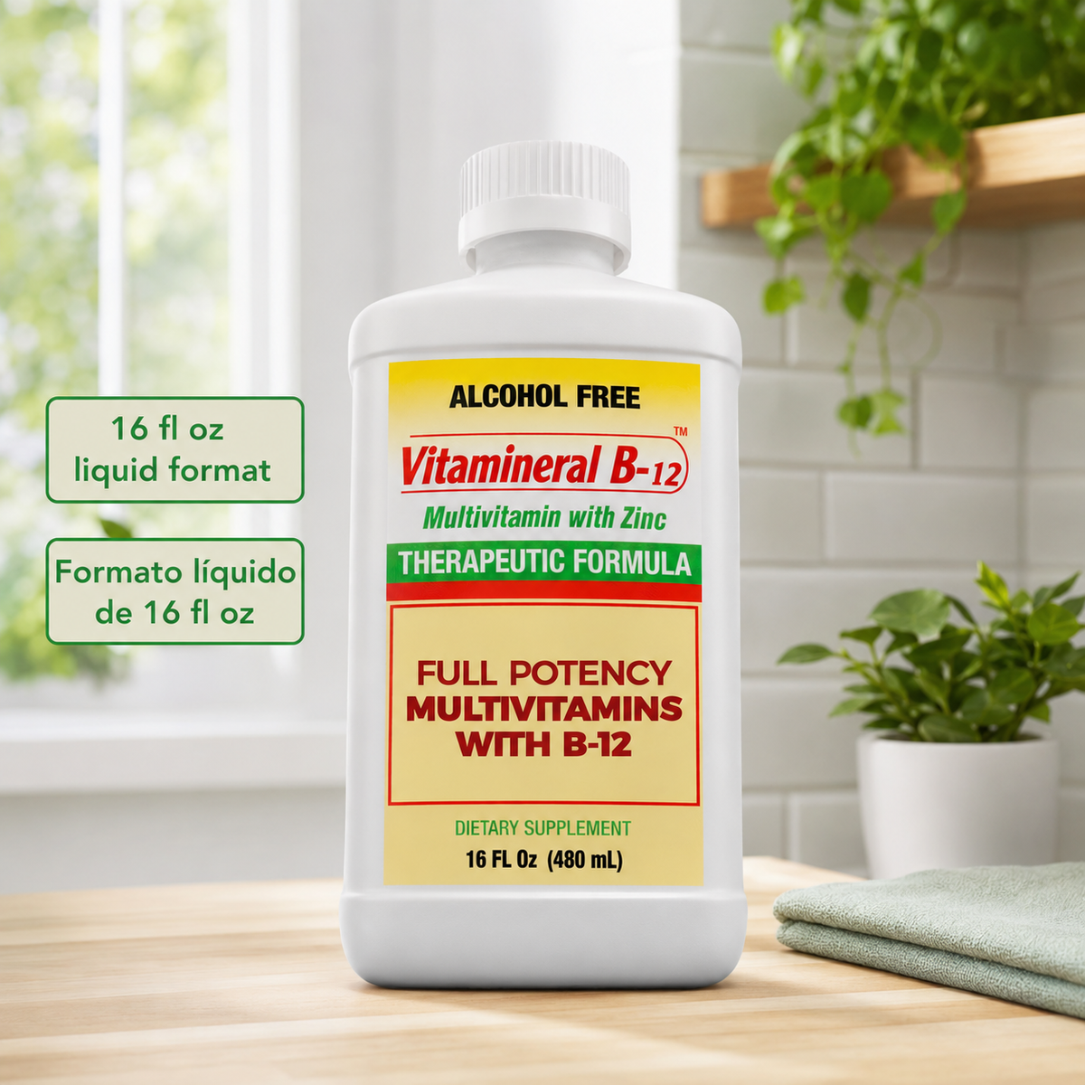 Vitamineral B-12 formato líquido de 16 fl oz